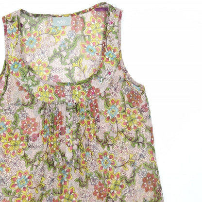 Womens UK Size S Wallis Multicoloured Basic Blouse
