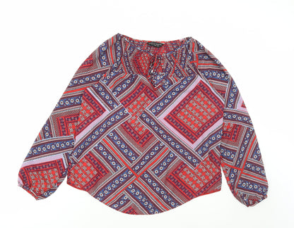 Womens UK Size 10 Dorothy Perkins Red Basic Blouse