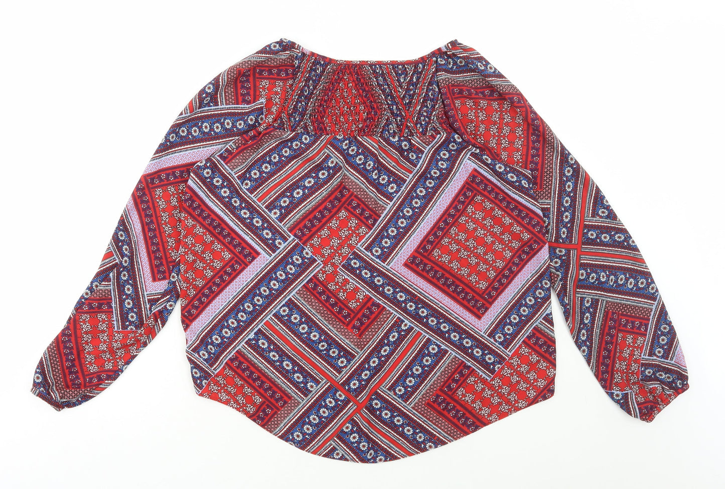 Womens UK Size 10 Dorothy Perkins Red Basic Blouse