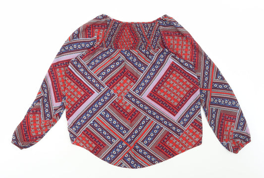 Womens UK Size 10 Dorothy Perkins Red Basic Blouse
