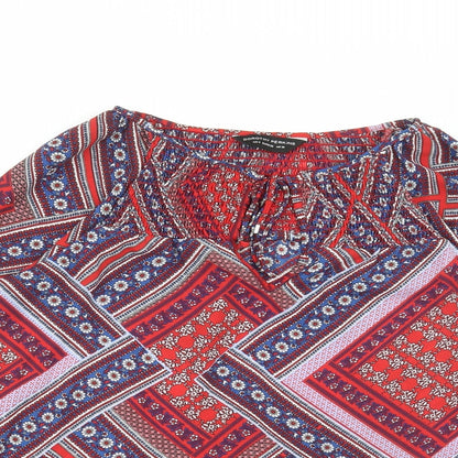Womens UK Size 10 Dorothy Perkins Red Basic Blouse