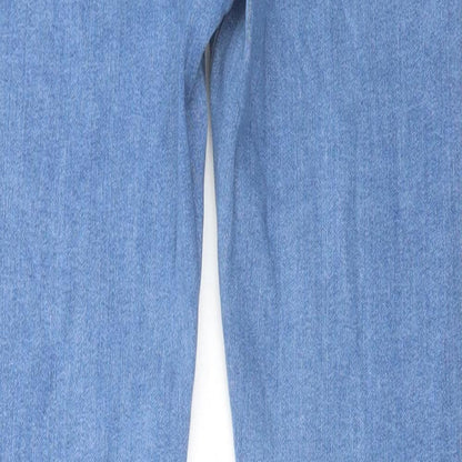 ASOS Womens Blue Cotton Skinny Jeans Size 28 in L31 in Regular Button