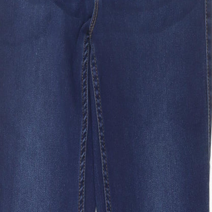 Only Womens Blue Cotton Skinny Jeans Size M L32 in Regular Button