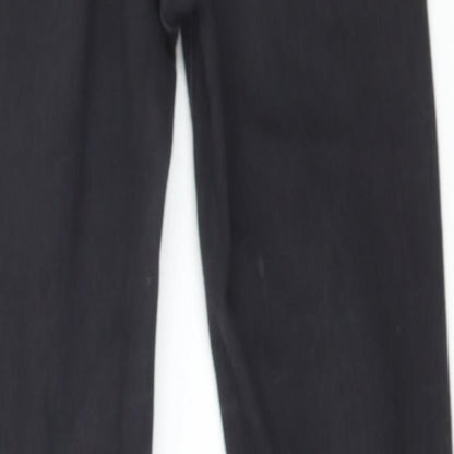 Topshop Womens Black Cotton Skinny Jeans Size 26 in L28 in Regular Button