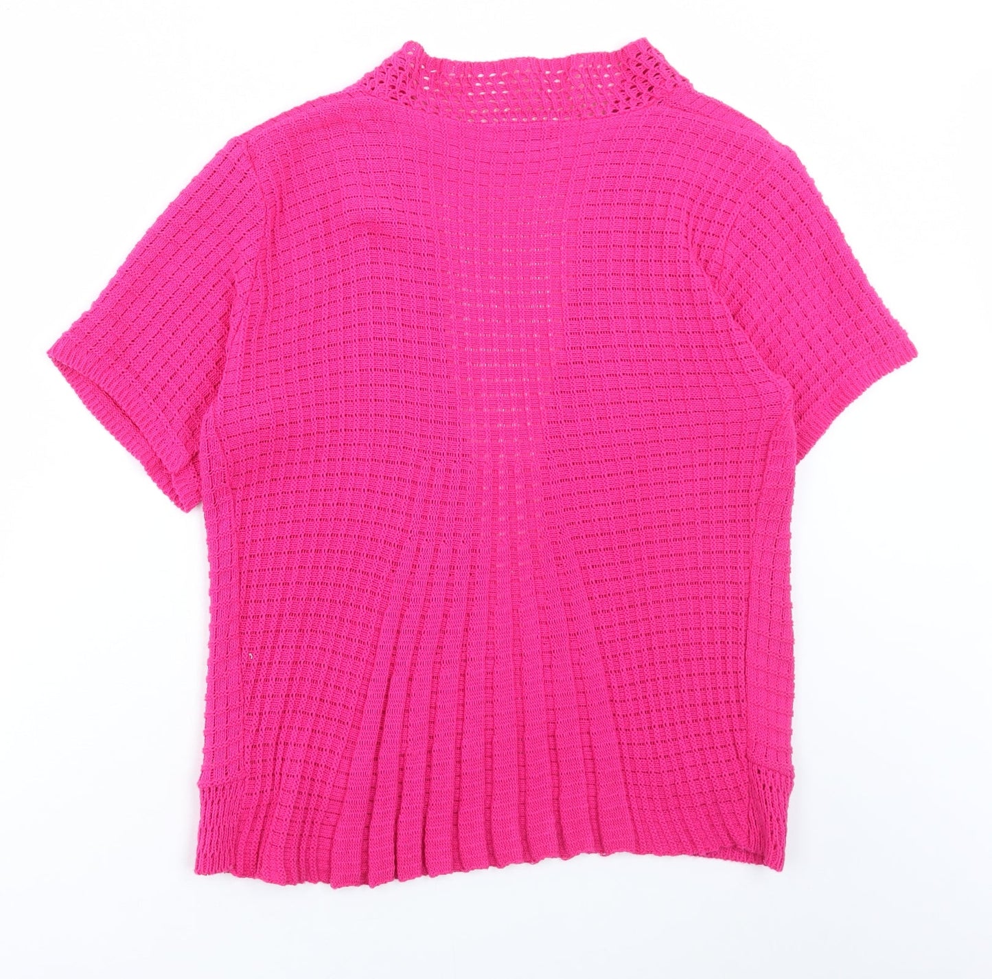Womens UK Size XL CHIC Pink Cardigan Jumper