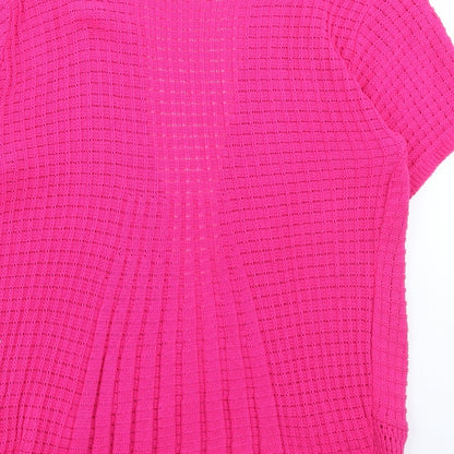 Womens UK Size XL CHIC Pink Cardigan Jumper