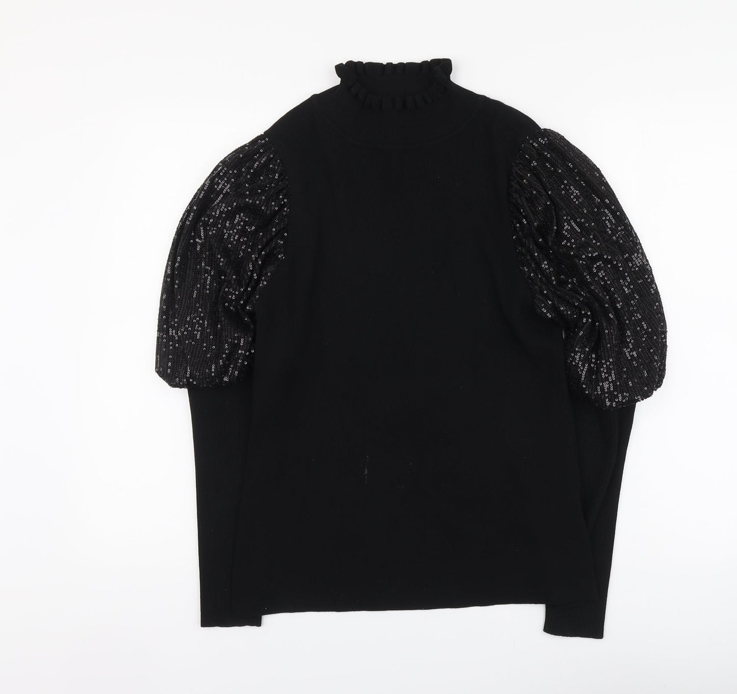 Womens UK Size M Cameo Rose Black Pullover Jumper