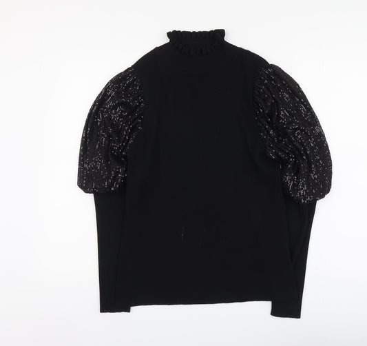 Womens UK Size M Cameo Rose Black Pullover Jumper