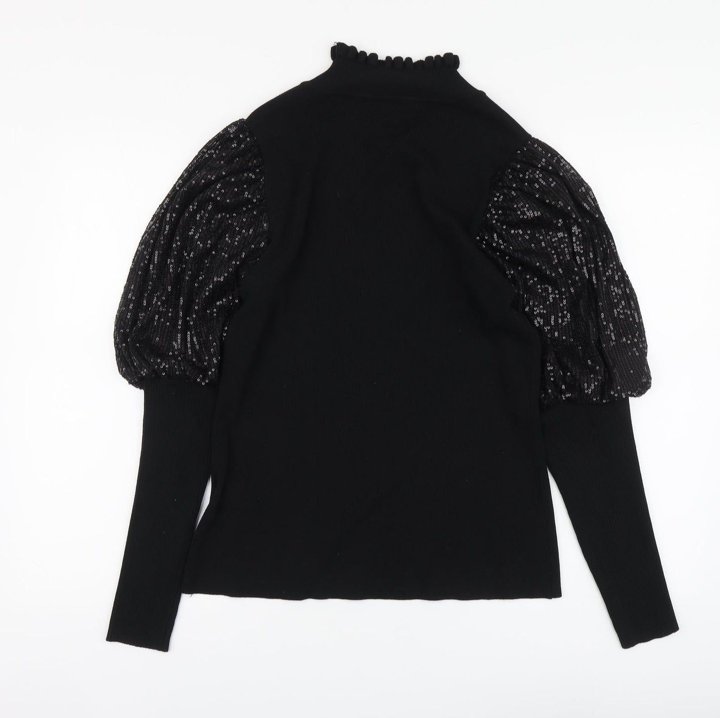 Womens UK Size M Cameo Rose Black Pullover Jumper