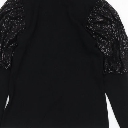 Womens UK Size M Cameo Rose Black Pullover Jumper