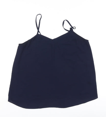 Womens UK Size 12 Topshop Blue Basic Blouse