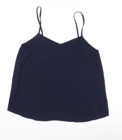Womens UK Size 12 Topshop Blue Basic Blouse