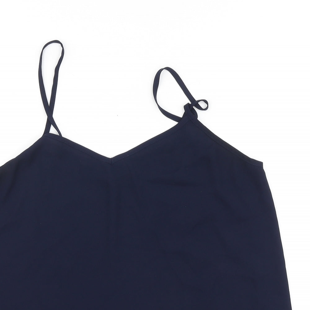 Womens UK Size 12 Topshop Blue Basic Blouse