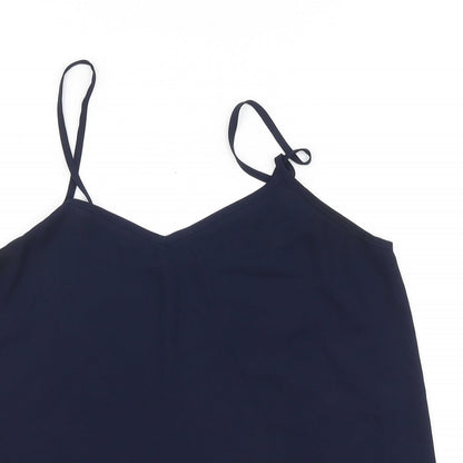 Womens UK Size 12 Topshop Blue Basic Blouse