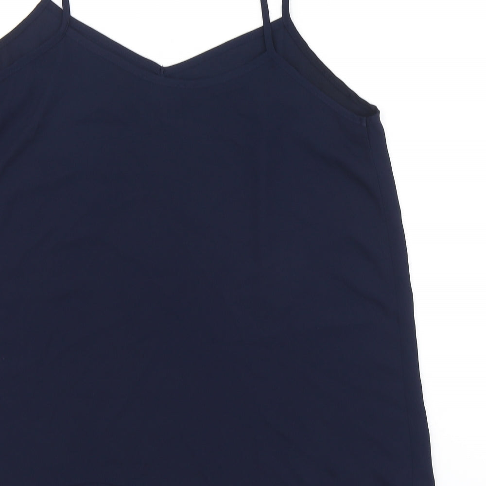 Womens UK Size 12 Topshop Blue Basic Blouse
