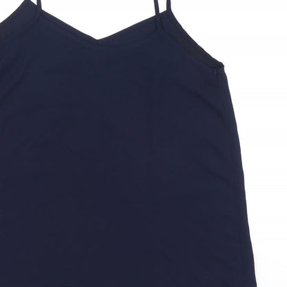 Womens UK Size 12 Topshop Blue Basic Blouse