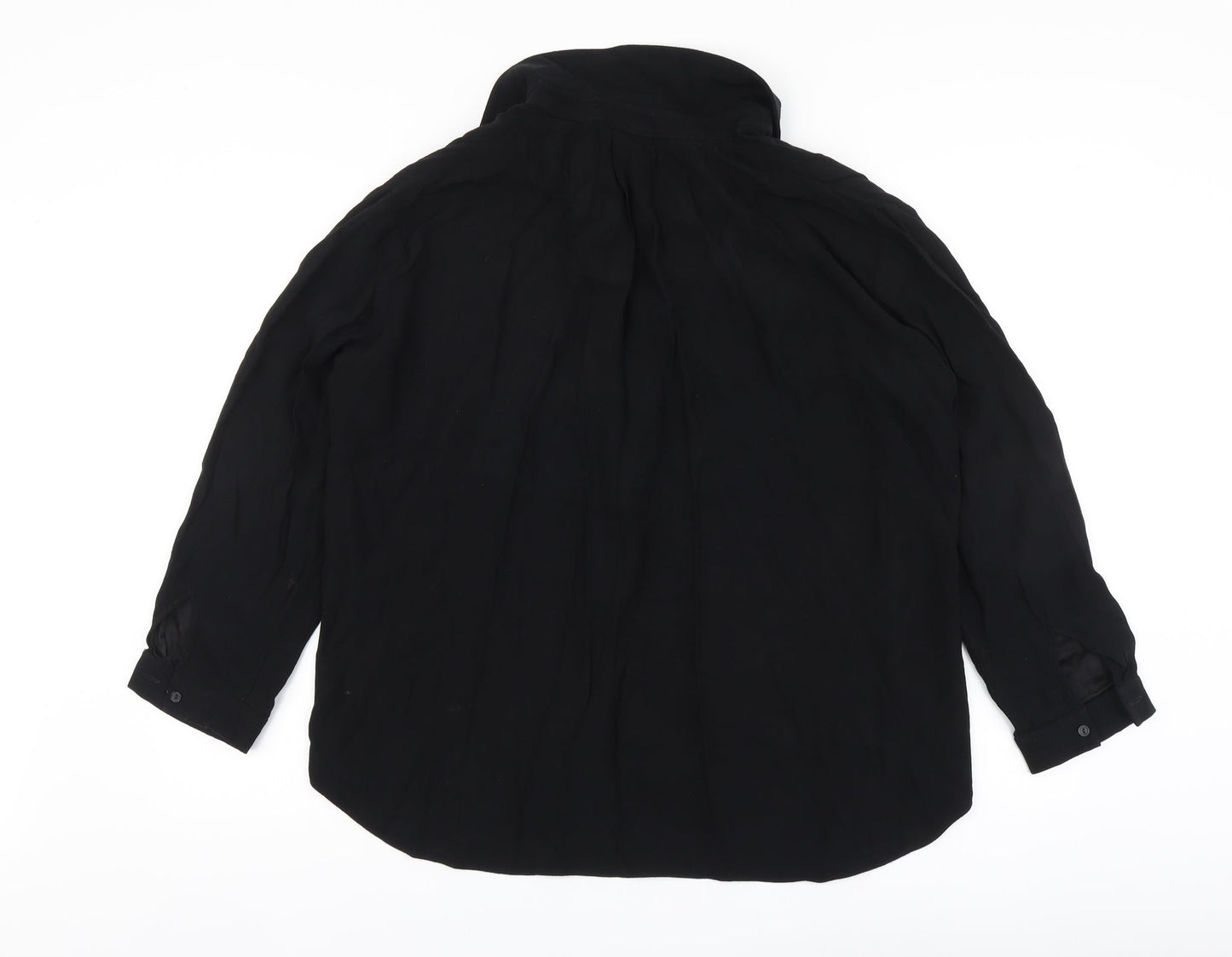 Womens UK Size 10 Topshop Black Basic Blouse