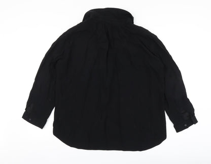Womens UK Size 10 Topshop Black Basic Blouse