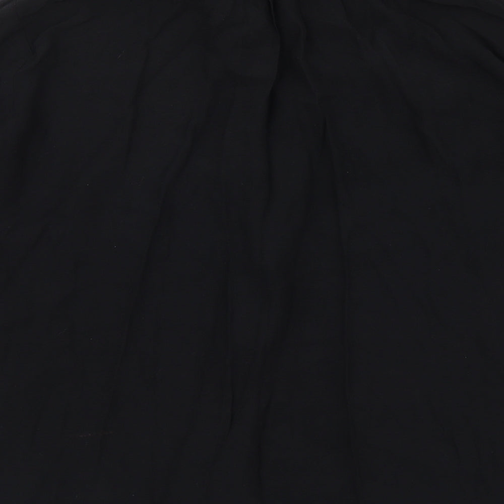 Womens UK Size 10 Topshop Black Basic Blouse