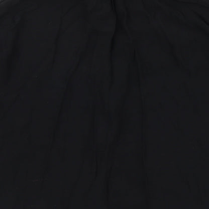 Womens UK Size 10 Topshop Black Basic Blouse