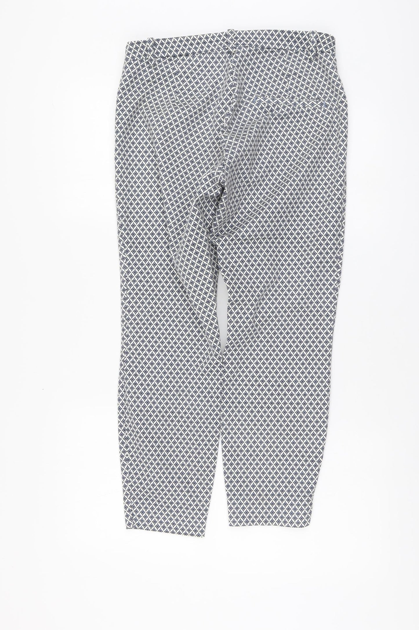 Womens UK Size M H&M Regular Fit Chino Blue Trousers