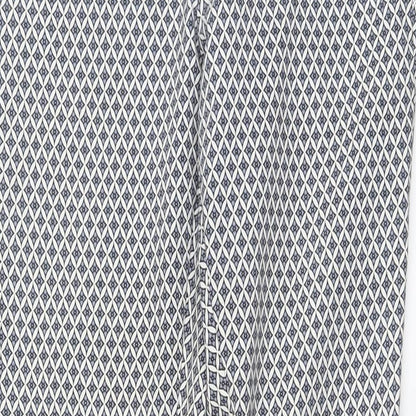 Womens UK Size M H&M Regular Fit Chino Blue Trousers