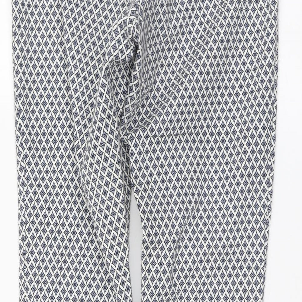 Womens UK Size M H&M Regular Fit Chino Blue Trousers