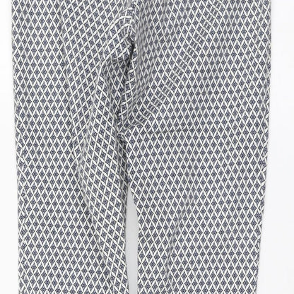 Womens UK Size M H&M Regular Fit Chino Blue Trousers