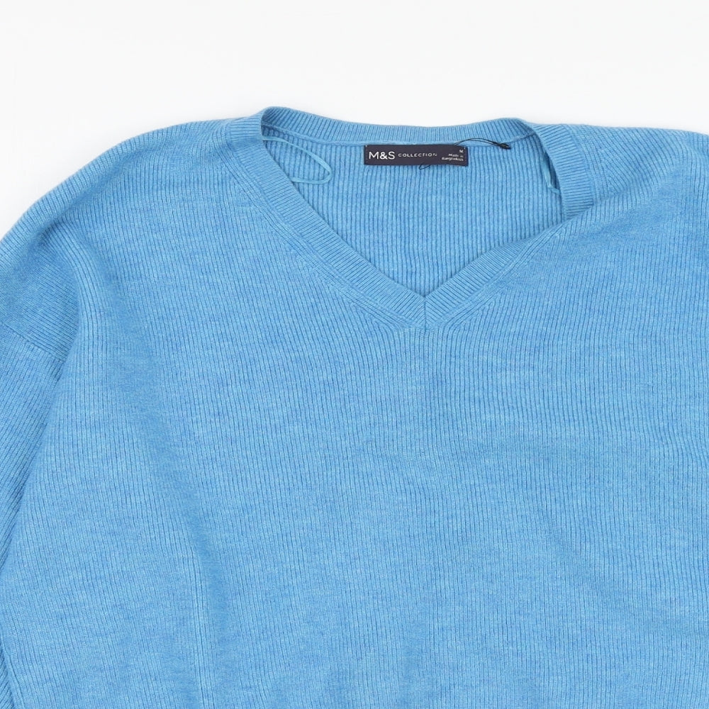 Womens UK Size M Marks and Spencer Blue Pullover Jumper