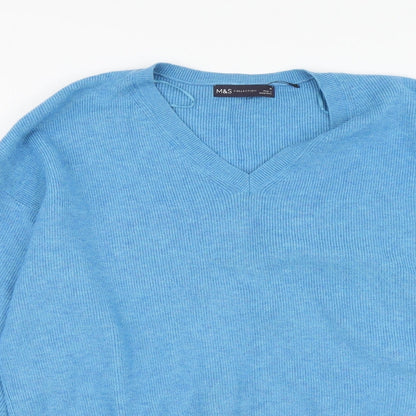 Womens UK Size M Marks and Spencer Blue Pullover Jumper