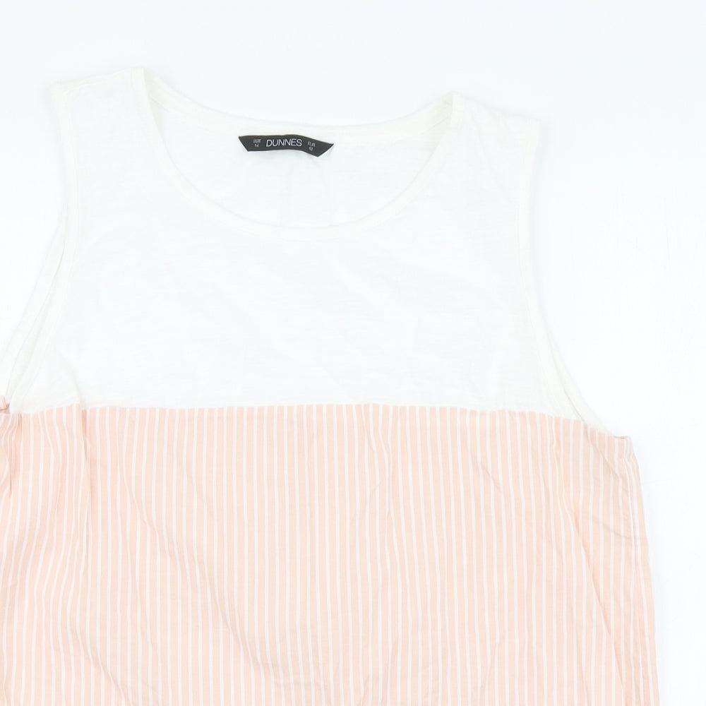 Womens UK Size 14 Dunnes Stores Pink Basic Tank