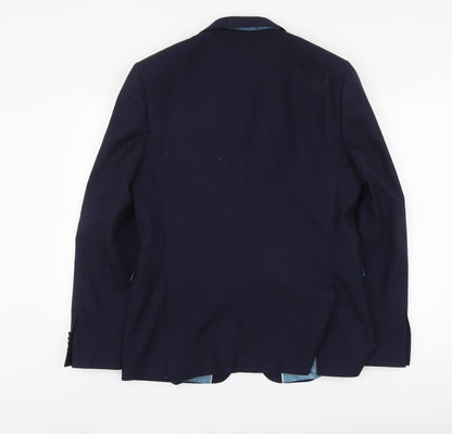 Mens UK Size L Burton Menswear Regular Blue Suit Jacket