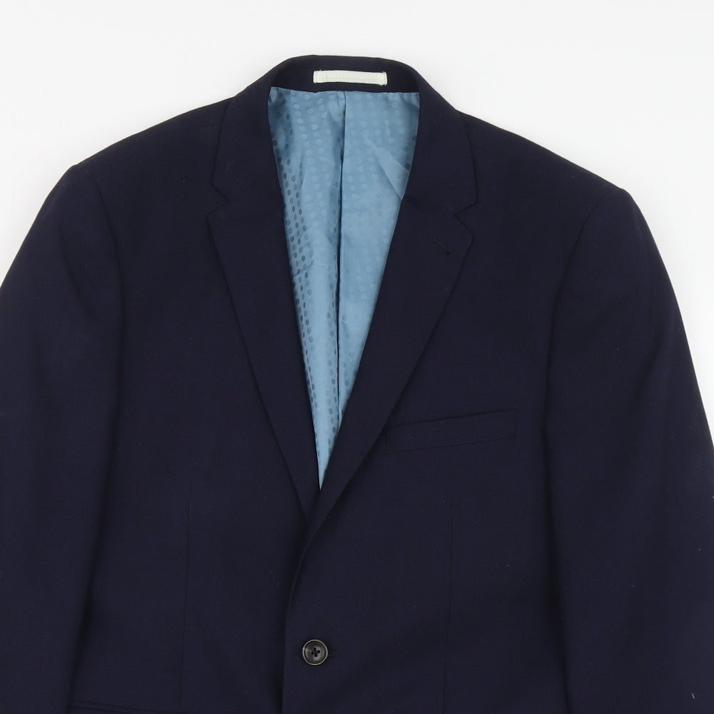 Mens UK Size L Burton Menswear Regular Blue Suit Jacket