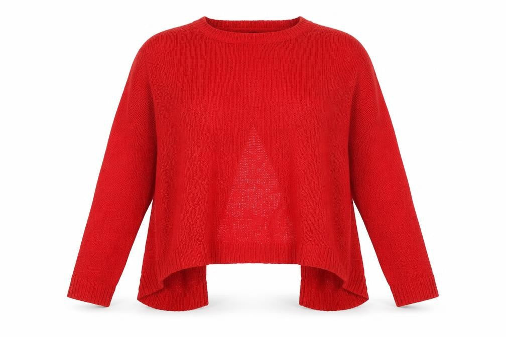 Womens UK Size M New Look Red Pullover Jumper
