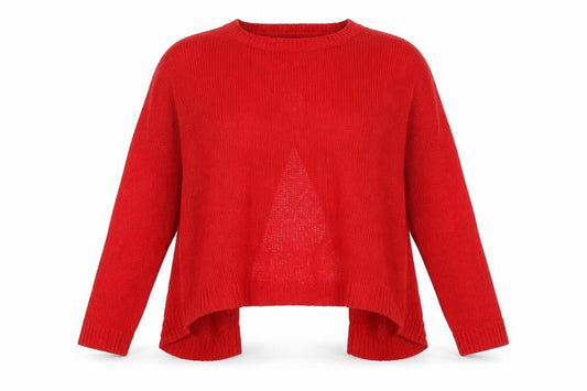 Womens UK Size M New Look Red Pullover Jumper
