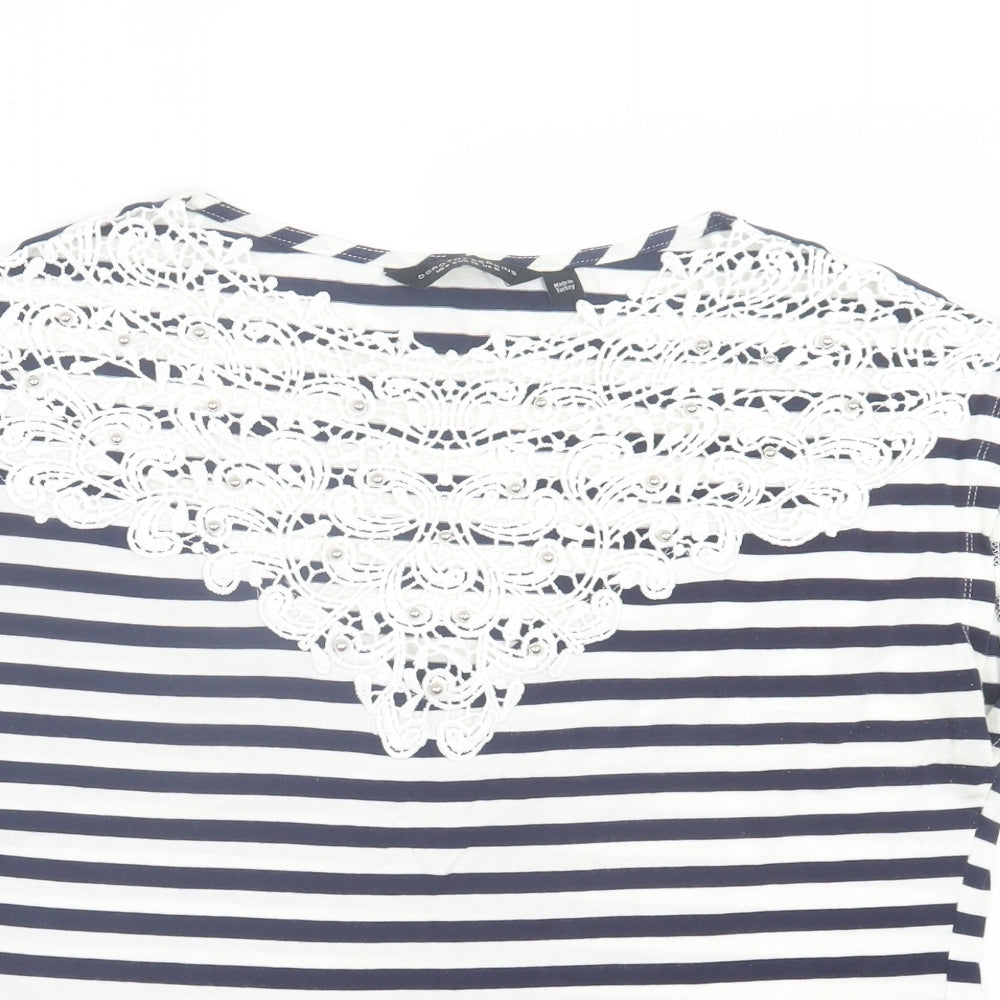 Womens UK Size 12 Dorothy Perkins Blue Basic T-Shirt