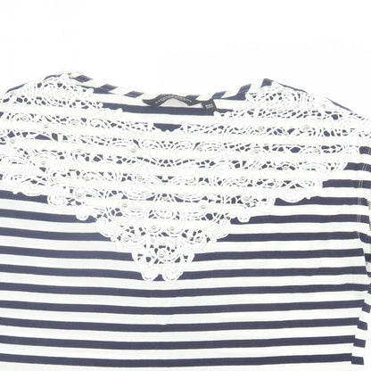 Womens UK Size 12 Dorothy Perkins Blue Basic T-Shirt