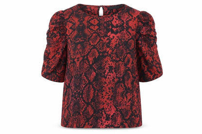 Womens UK Size 8 F&F Red Basic Blouse