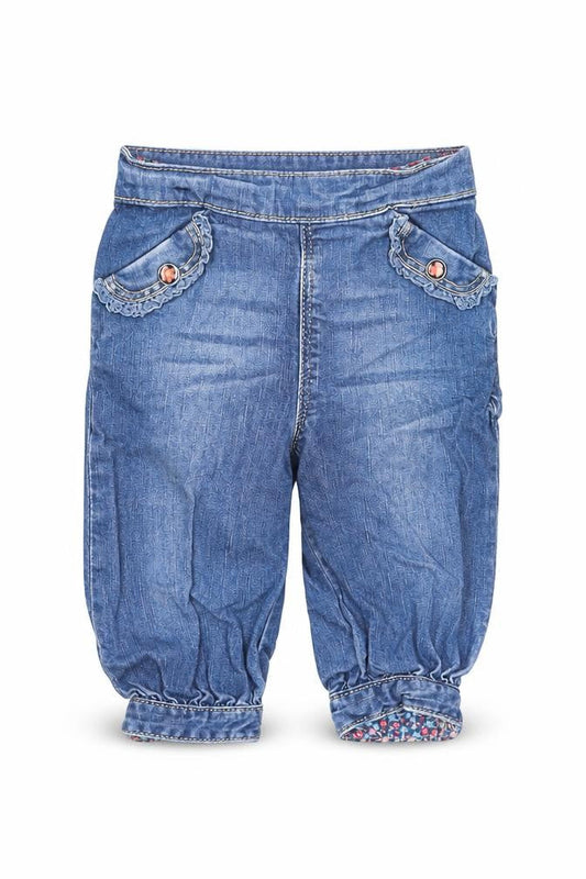 H&M Girls Blue Cotton Capri Jeans Size 3-6 Months Pullover