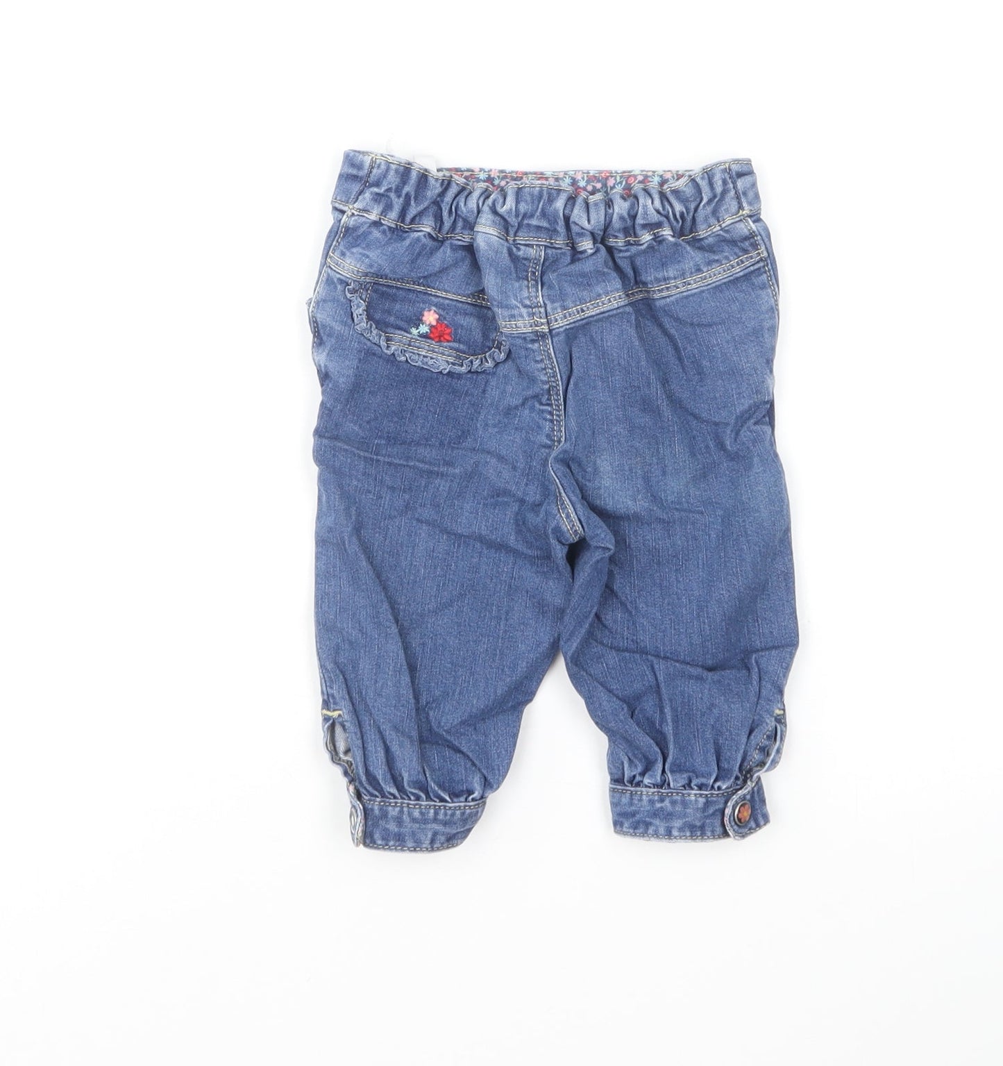 H&M Girls Blue Cotton Capri Jeans Size 3-6 Months Pullover