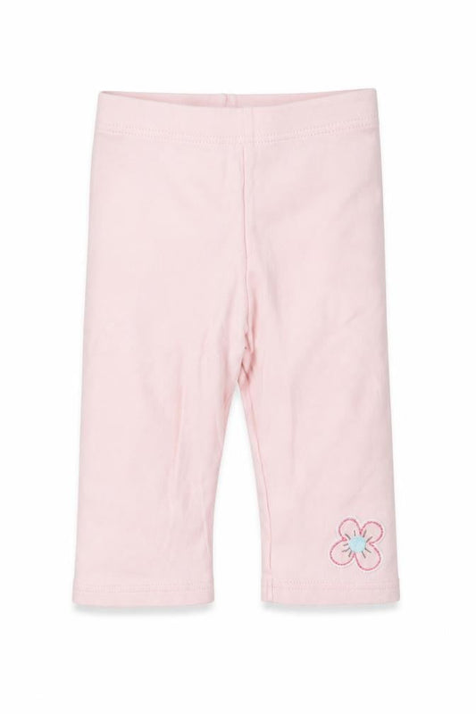 Marks and Spencer Girls Pink Cotton Jogger Leggings Size 6-9 Months Pullover - Flower