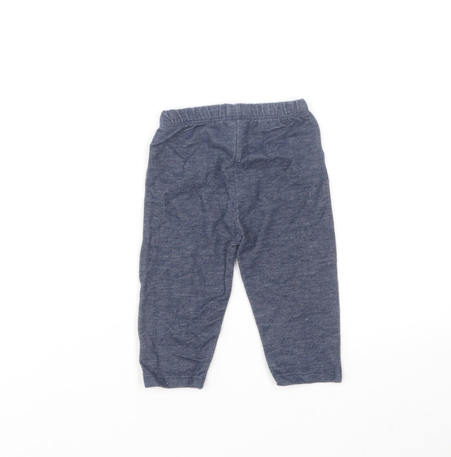 St Bernard Girls Blue Cotton Jogger Leggings Size 6-9 Months Pullover