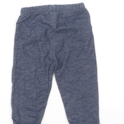 St Bernard Girls Blue Cotton Jogger Leggings Size 6-9 Months Pullover