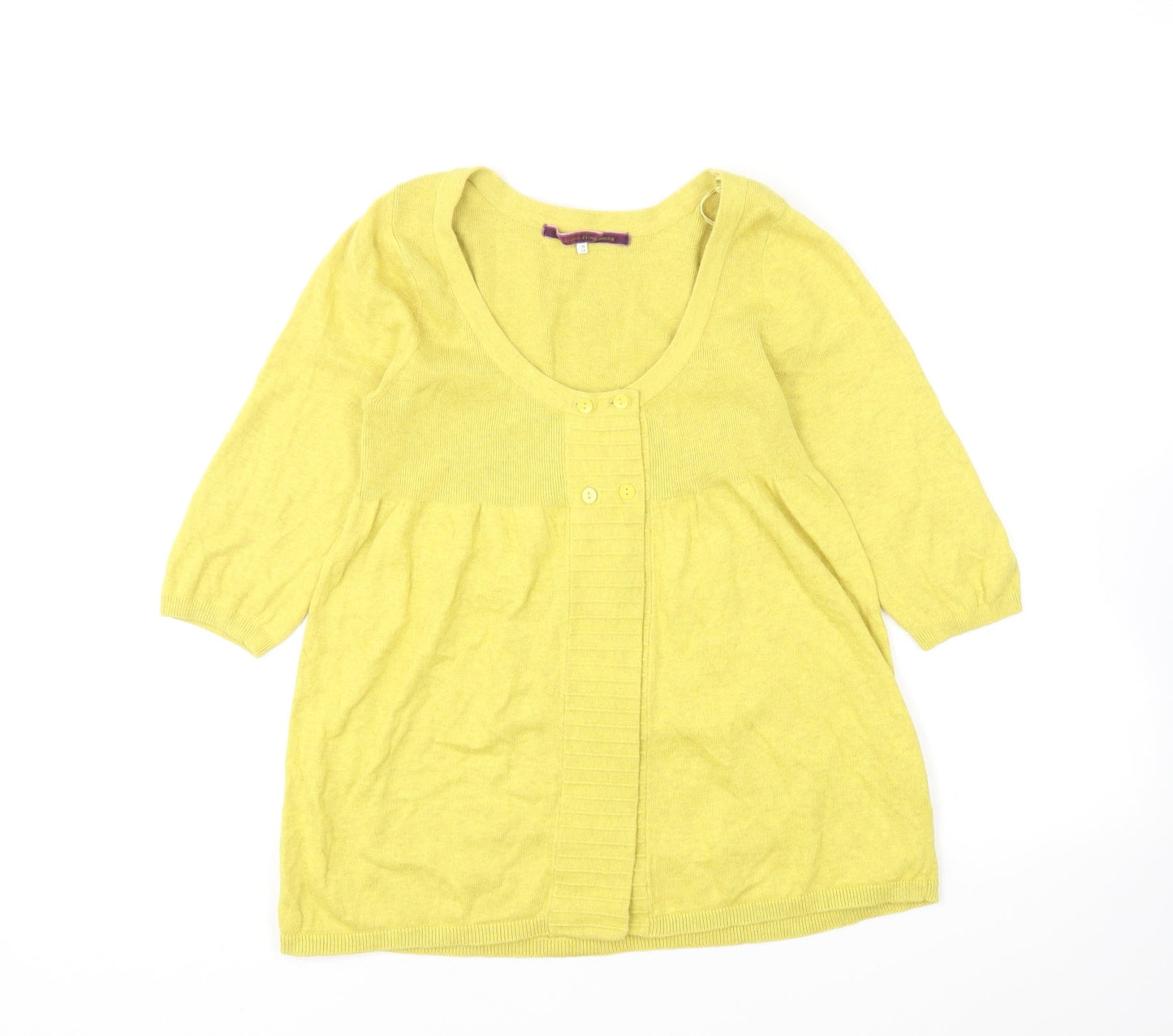 Womens UK Size 10 River Island Yellow Pullover Jumper