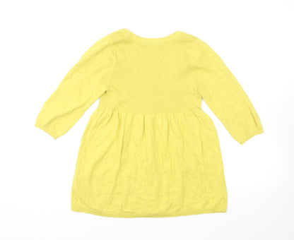 Womens UK Size 10 River Island Yellow Pullover Jumper