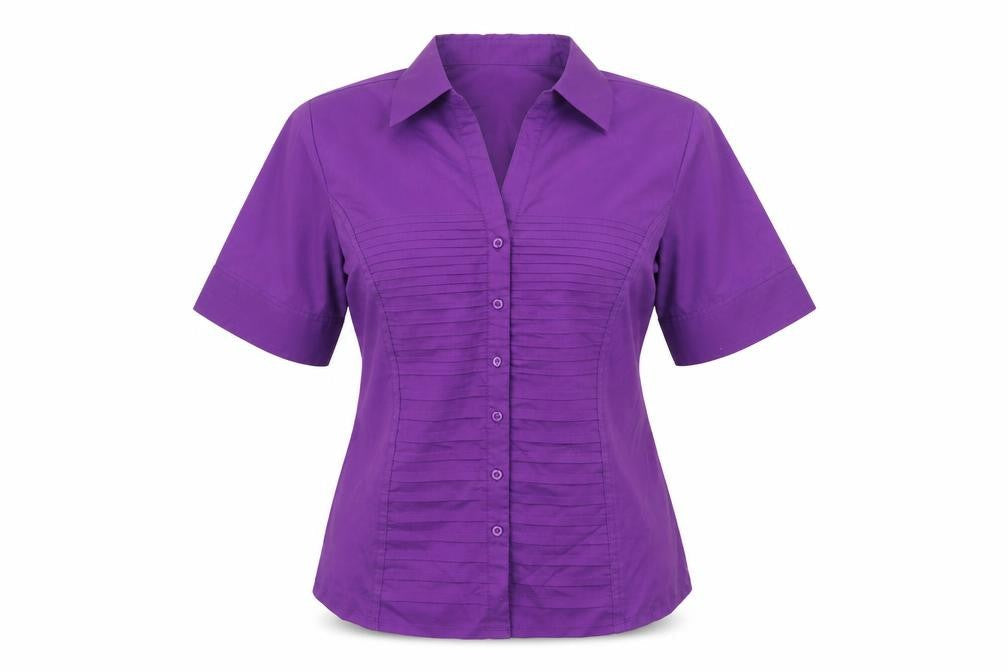 Womens UK Size L Laura Scott Purple Basic Button-Up