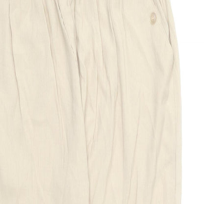 Classics Womens Beige Viscose Trousers Size 14 L26 in Regular