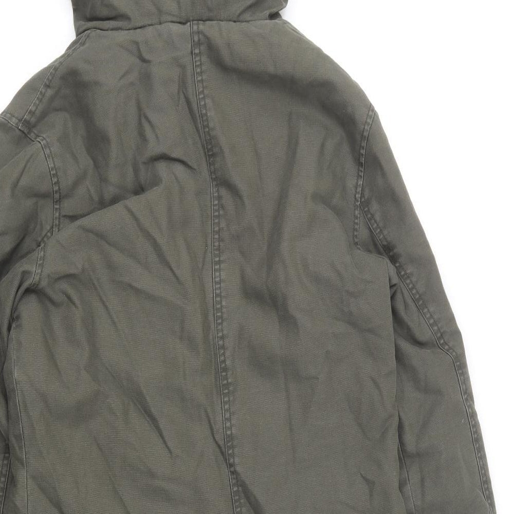 Kilah Womens Green Parka Coat Size S Zip