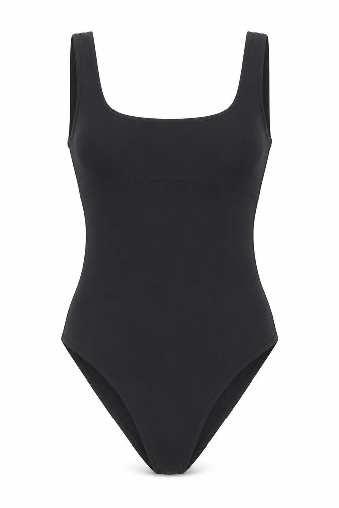 Womens UK Size 8 Topshop One-Piece Black Bodysuit