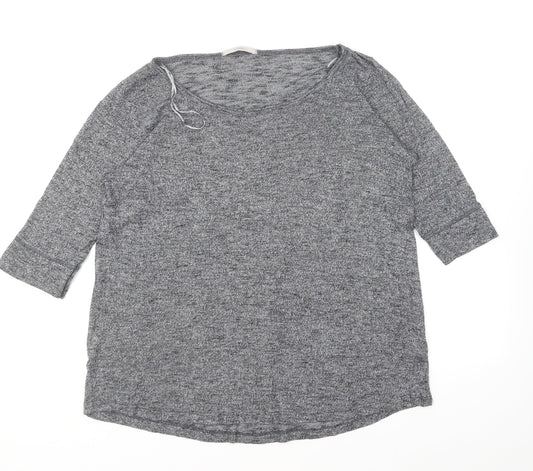 George Womens Grey Round Neck Viscose Pullover Jumper Size 14